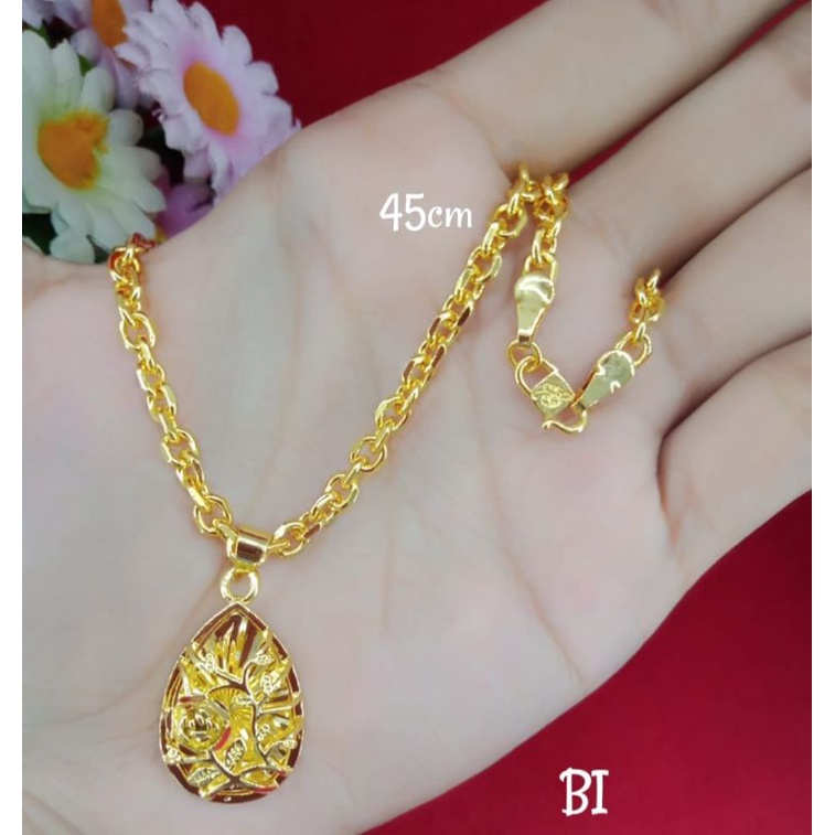 kalung wanita dewasa emas muda kadar 35%