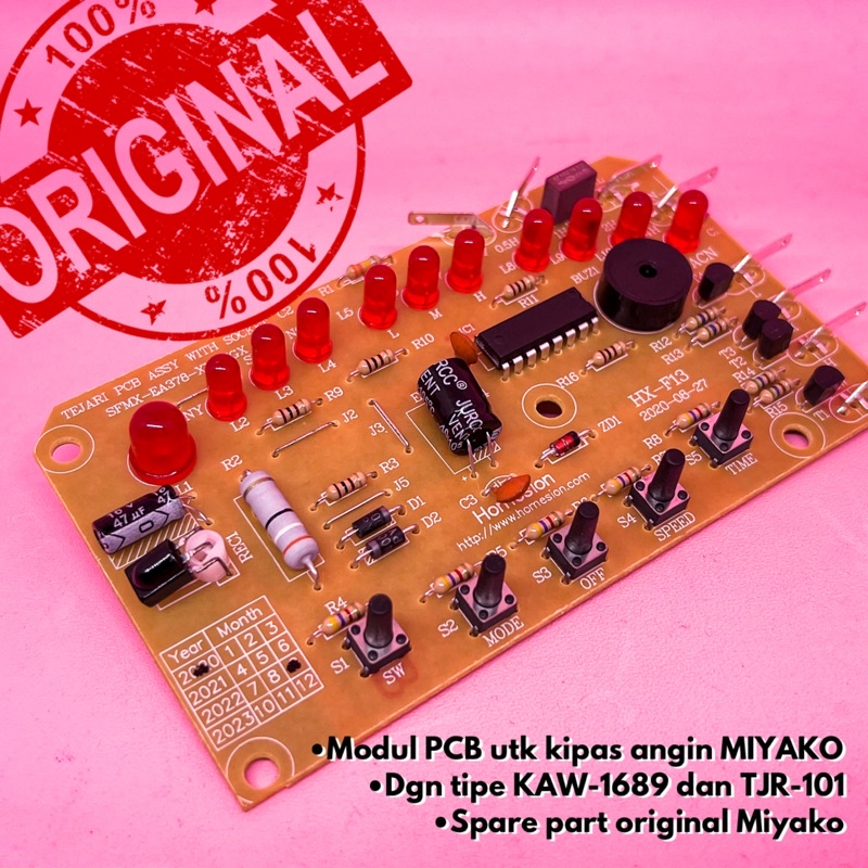 MODUL KIPAS ANGIN MIYAKO TJR 101 KAW 1689 ORIGINAL TEJARI MODUL STAND FAN TJR-101 WALL FAN KIPAS DINDING KAW-1689 RC MODUL PCB MIYAKO