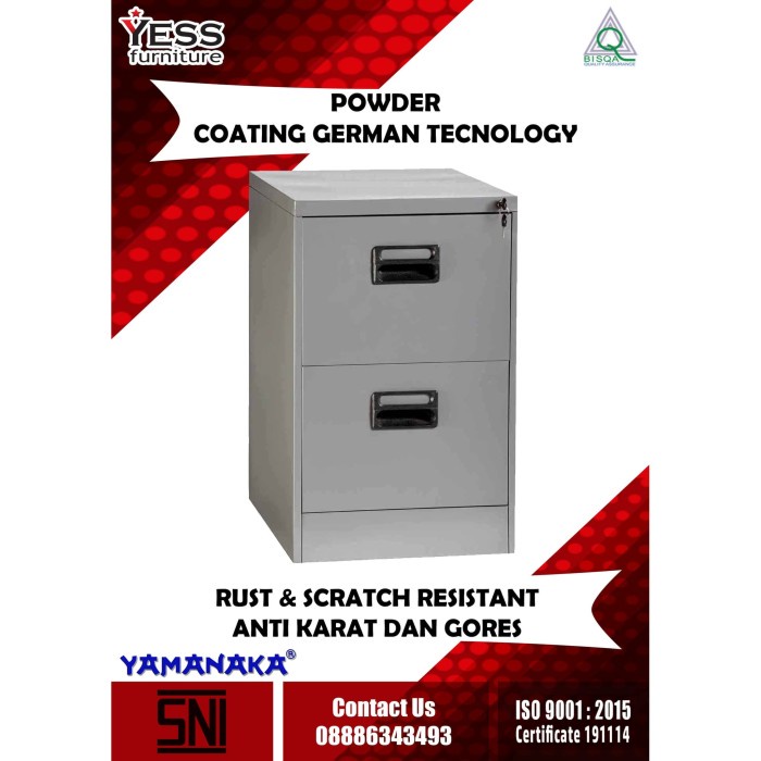 

File-Box- Yamanaka Filling Cabinet Kantor 2 Laci Y 302 Terbaik -Box-File.