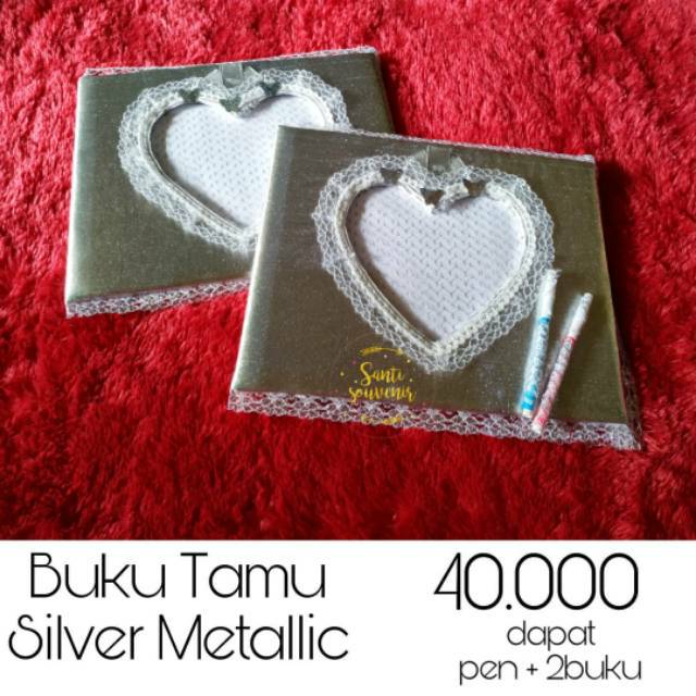 

Buku Tamu Silver Metallic isi 2 buku 1 pulpen