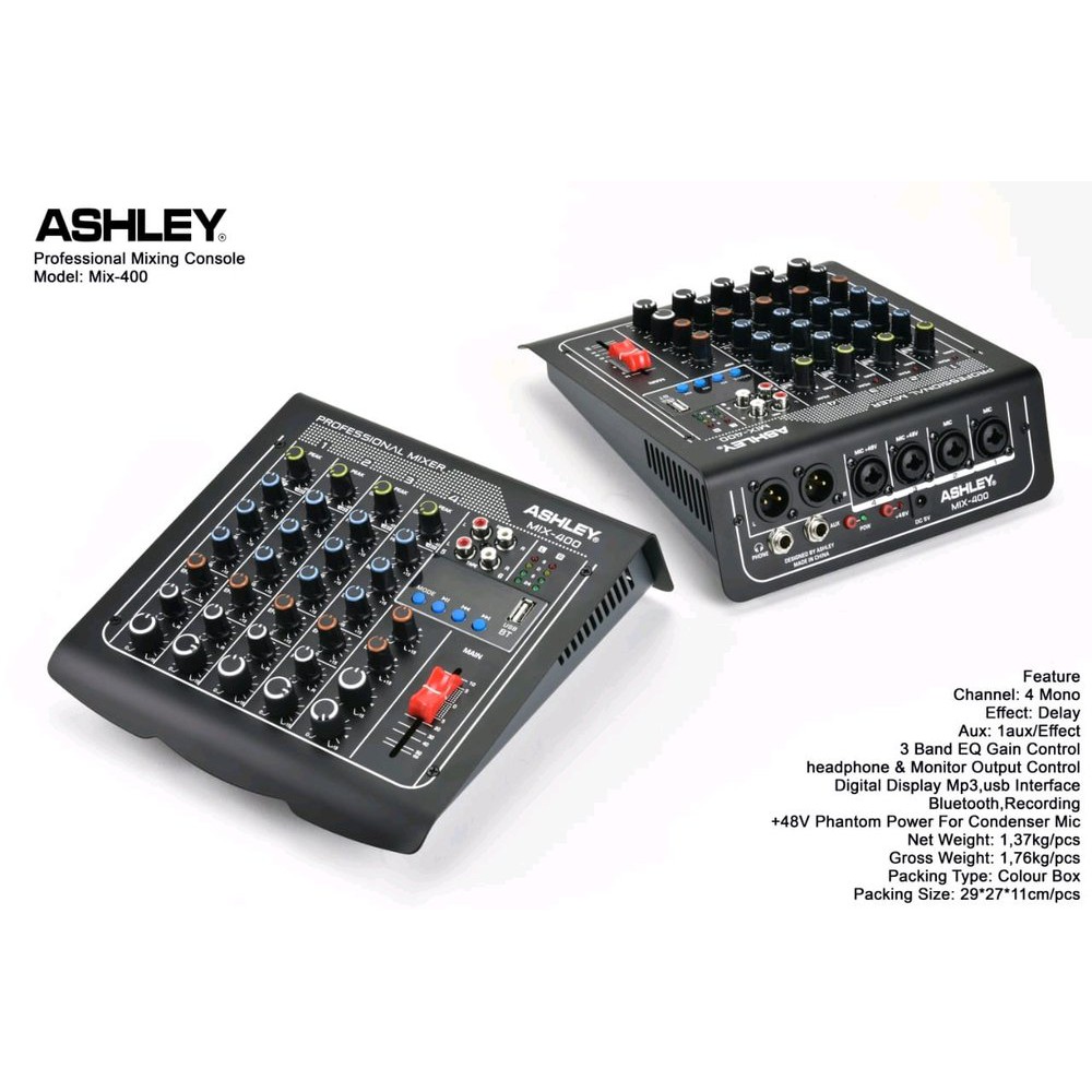 Asli  Mixer Ashley 4 Channel mix-400 baru  Limited