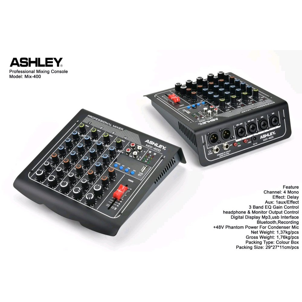 Murah  Mixer Ashley Mix400 4 Channel baru  Terlaris