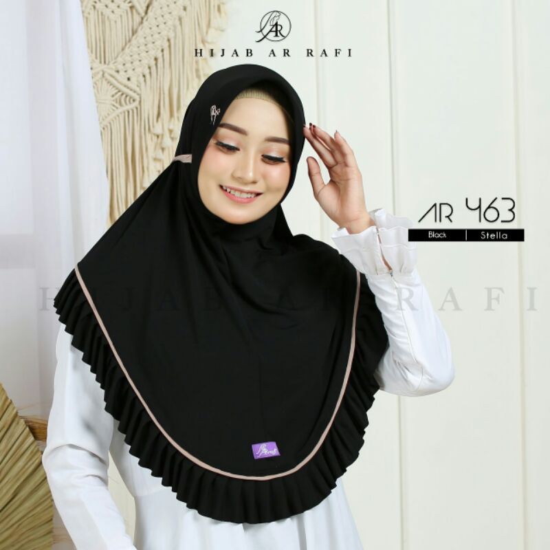 Ar 463 hijab instan tali belakang