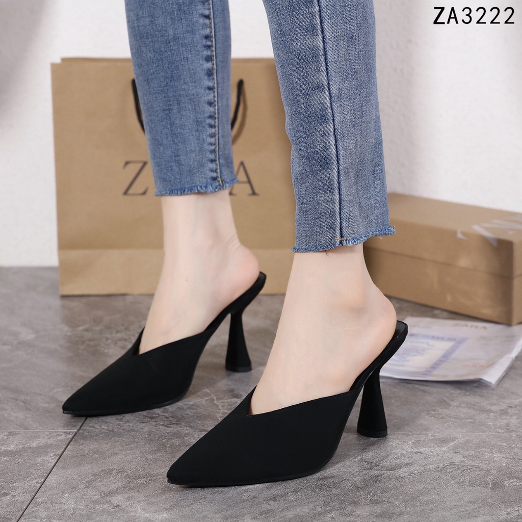 ZR Suede Pointed Toe Mules ZA3222