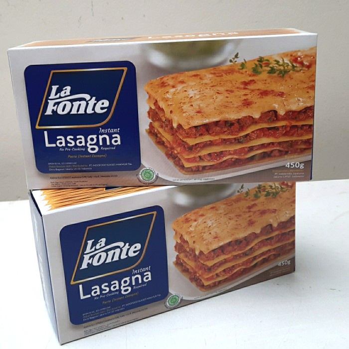 

s574gfd La Fonte Lasagna 450Gr Pasta Gandum Asli Ff064151E