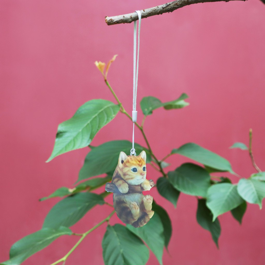 Suyou Gantungan Kunci Bentuk Kucing + Anjing Untuk Dekorasi Interior Mobil