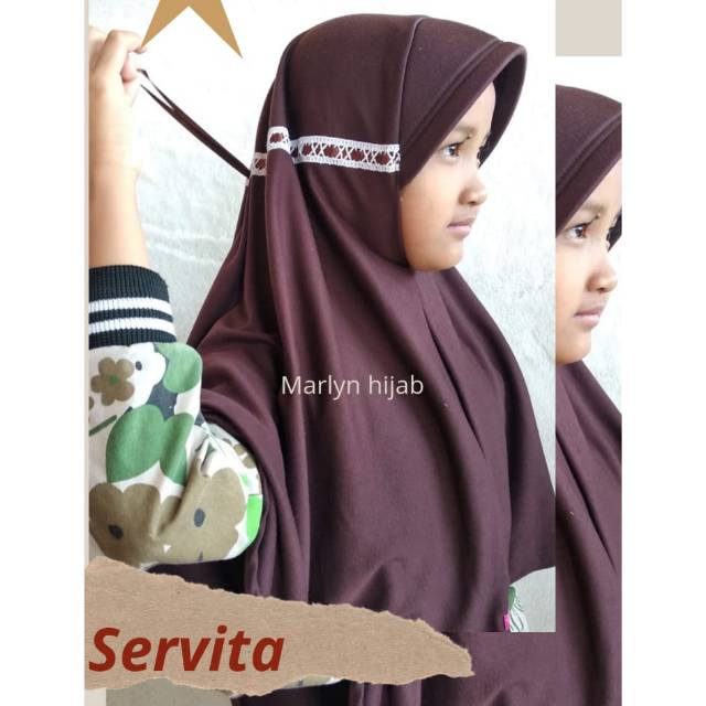 Jilbab serut  sd jilbab anak kaos jilbab seragam/marlyn hijab354