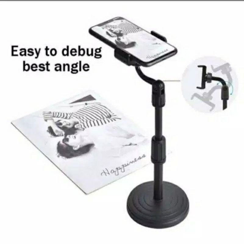 D_shop Phone Holder meja 360° fleksibel model tiang HD25 phone stand holder