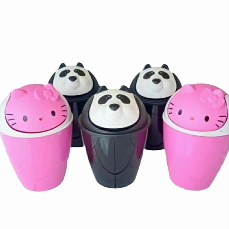 Tempat Sampah Hello Kity Panda Jumbo 10 Liter Tempat Sampah Karakter Motif Cute