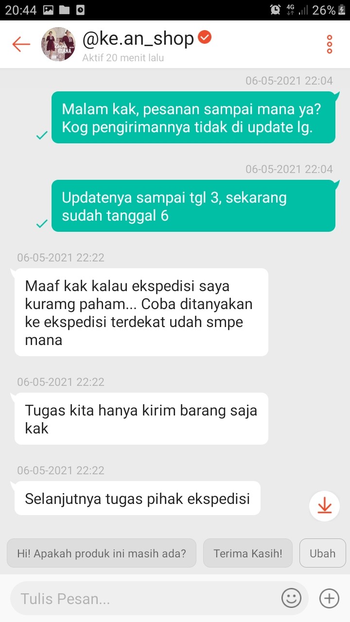 Tey-17 Batik Wanita Asj Sa Hrb026 Kenongo Kemeja Tosca Pendek