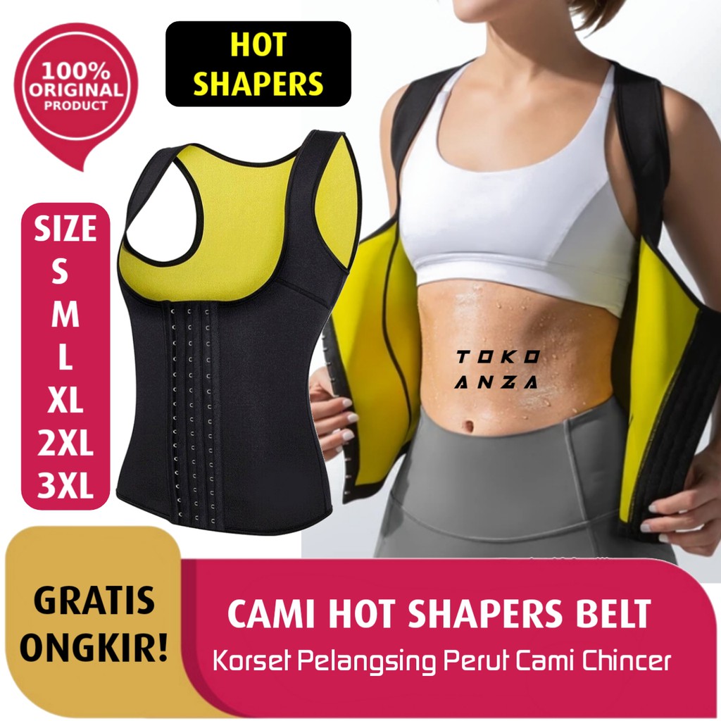 Korset Pelangsing Perut Buncit Pembakar Lemak Korset Olahraga Pengecil Perut Pria Wanita Hot Shaper 