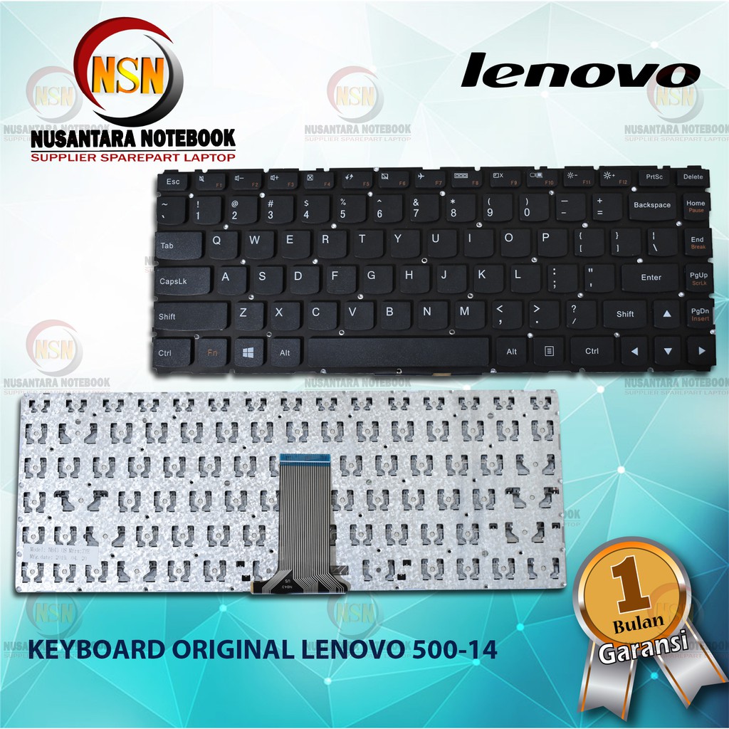 Keyboard Original Lenovo 500-14 Series Black