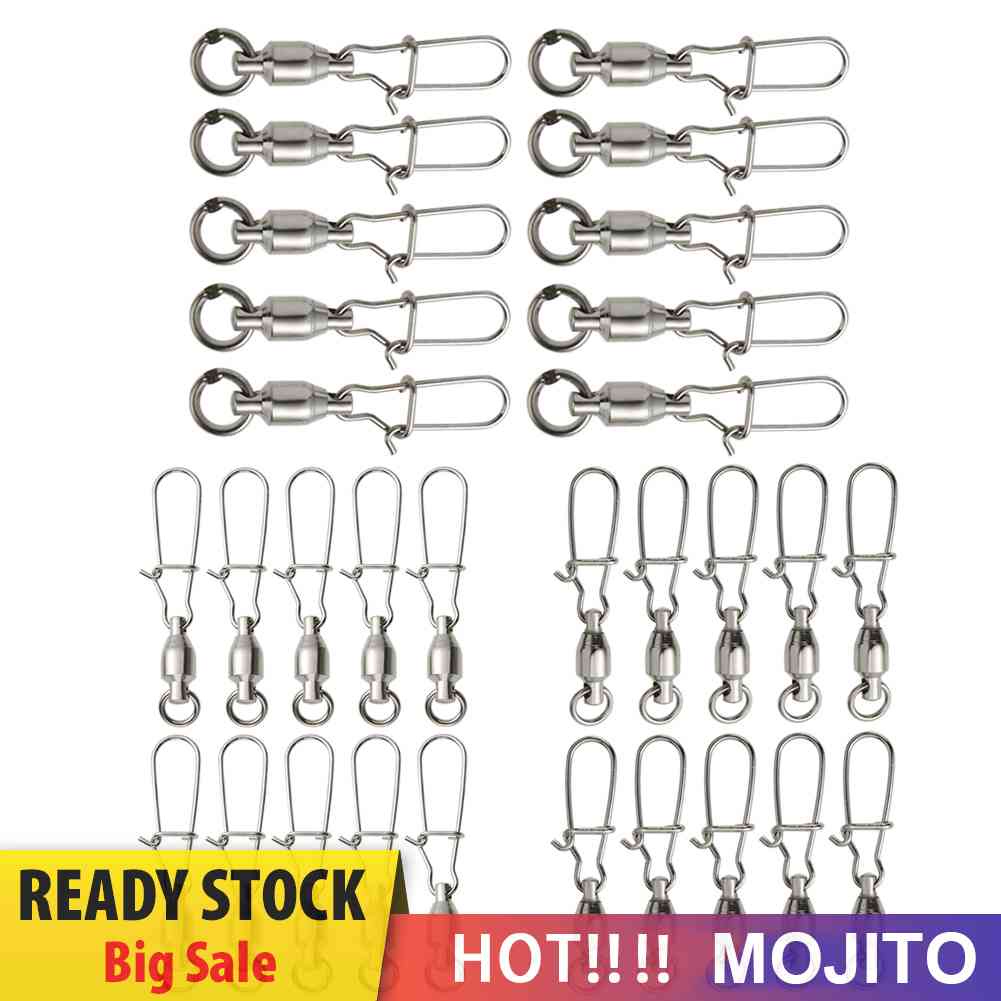 10Pcs Kili-Kili Pancing Rolling Swivel Dengan Peniti Untuk Memancing