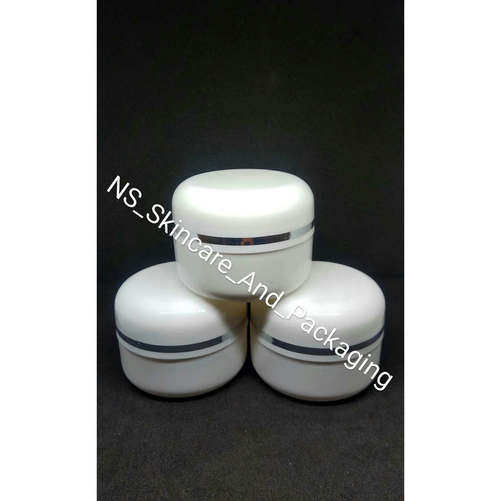 Pot cream 20gr ekso / Pot cream 30gr putih list silver / Pot cream hn besar