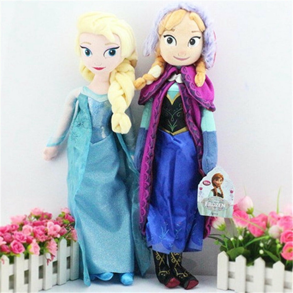 Disney Mainan Boneka Plush Princess Elsa Anna / Olaf / Deer / Ice Sven Frozen Untuk Hadiah Natal Anak Perempuan