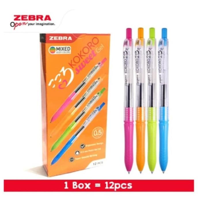 

[COD] Pulpen Kokoro Sweet (tinta hitam) isi 12 pc STOK TERBATAS Kode 1070
