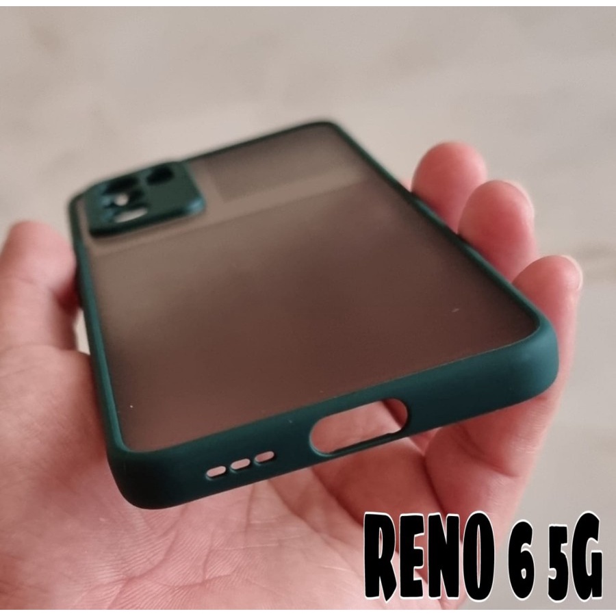 OPPO RENO 6 4G / RENO 6 5G Case Dove + Kamera Matte Transparan Slim Fuze Macaron