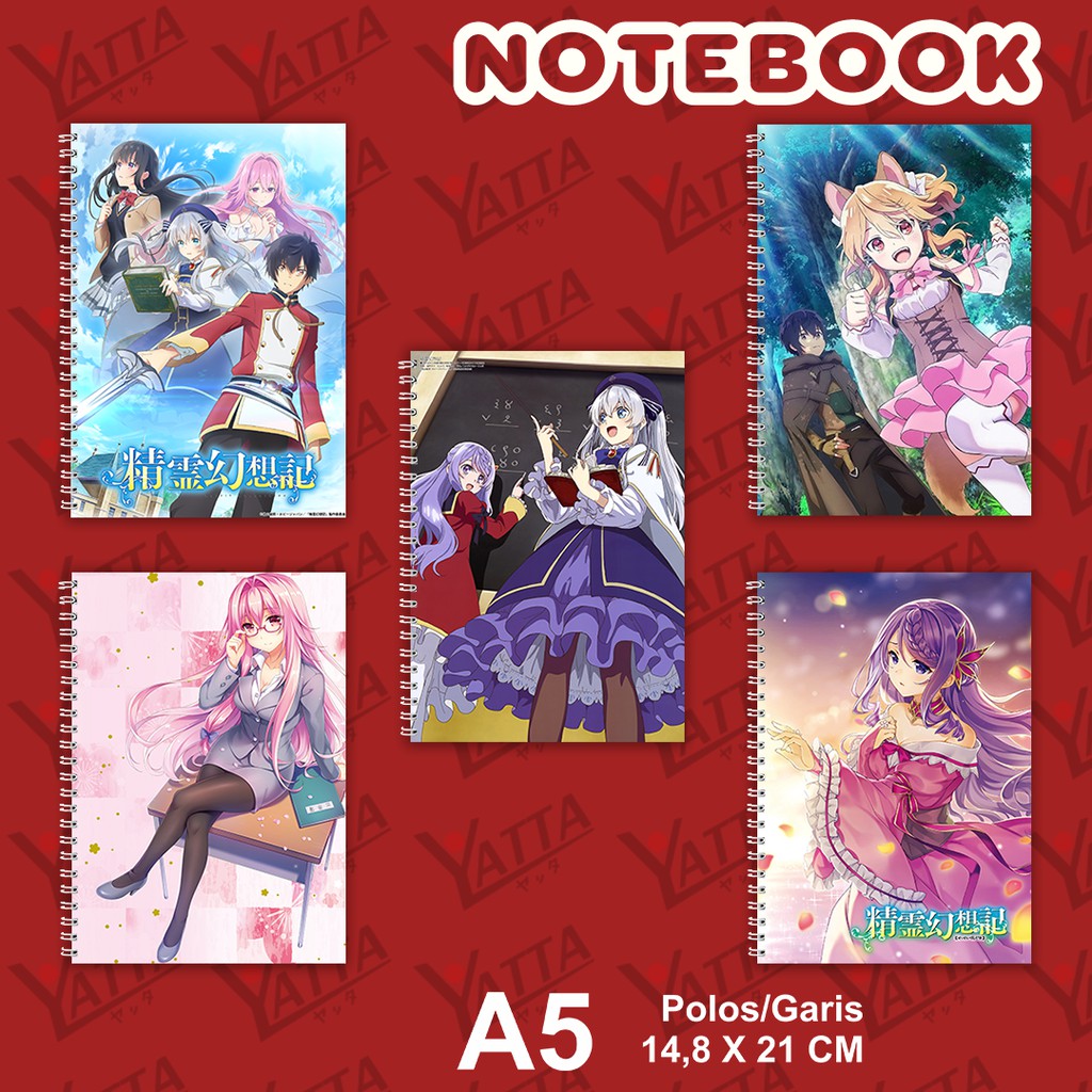 

Notebook Anime ukuran A5 14,6 cm x 21 cm Seirei Gensouki