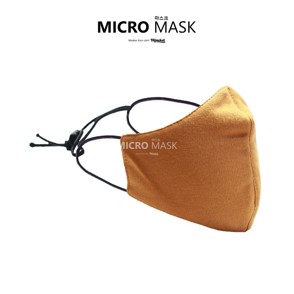 ORIGINAL Micro Mask Hijacket Azmi Hijab Masker Kain Wajah Duckbill Virus Pria Wanita non KF94 KN95-MARIGOLD