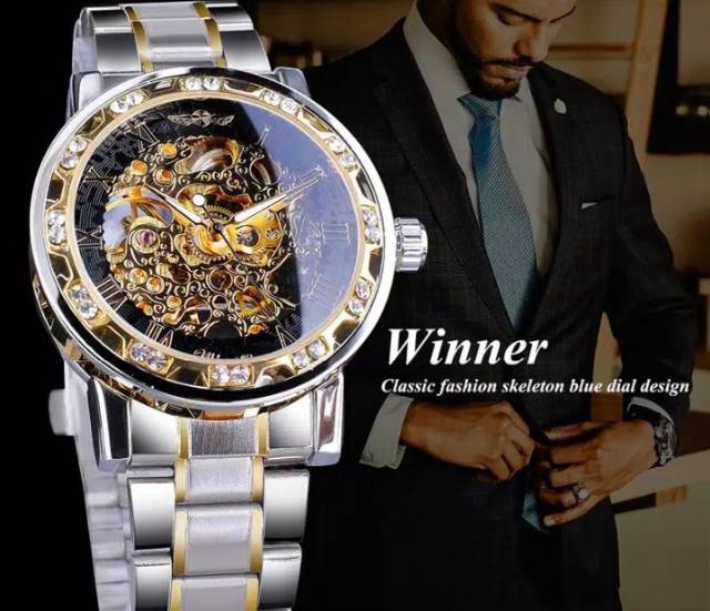 Jam Tangan Pria Winner Automatic Dial Skeleton Jam Tangan Mewah Shopee Indonesia