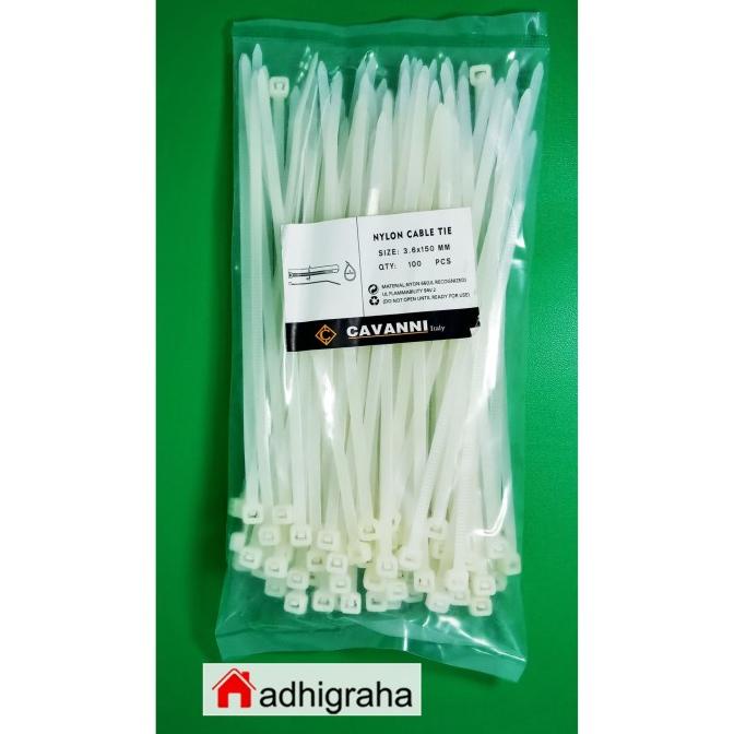 

Kabel Tis 150Mm X 3.6 Putih Cavanni (100Pcs)