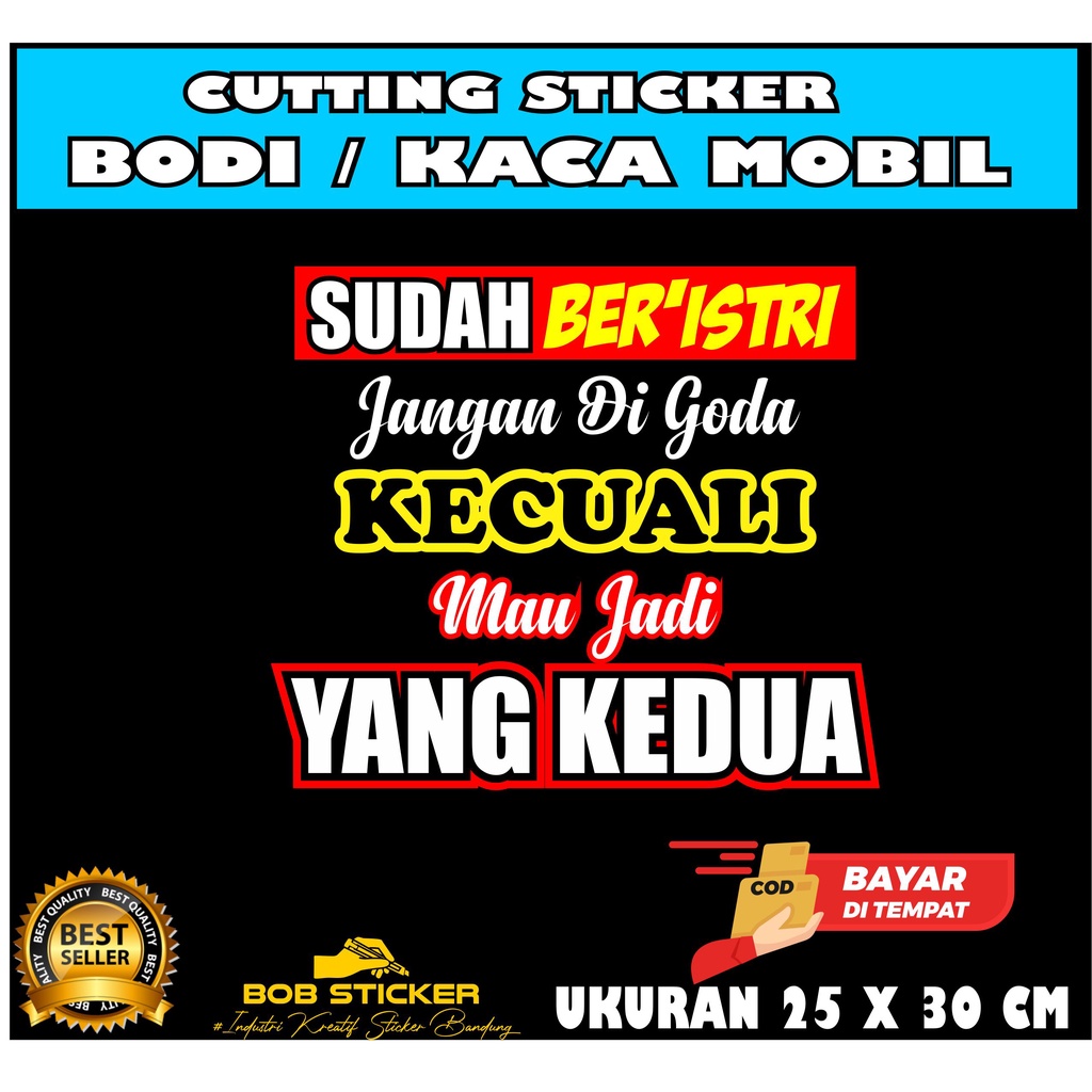 Jual Sticker Cutting Kata Kata Kaca Mobil Stiker Tulisan Sticker Pintu Mobil Sticker Kaca