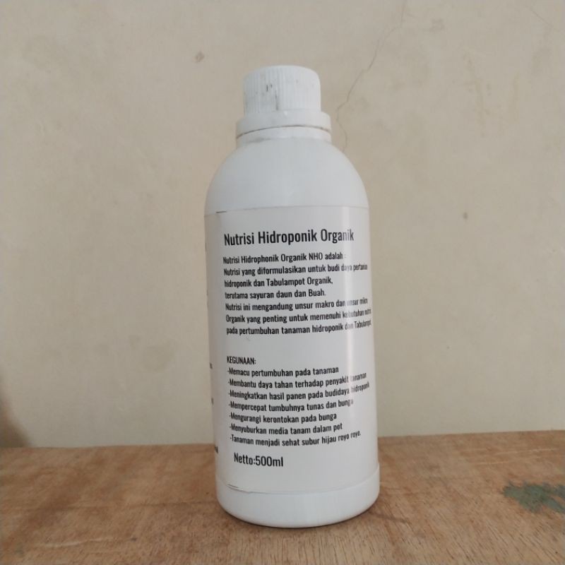 Nutrisi Hidroponik Organik NHO 500ML,Pupuk Organik Cair Untuk Tanaman Hidroponik dan Tabulampot