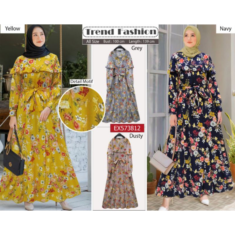 Gamis extu 573812/gamis extu/gamis flower/gamis bangkok