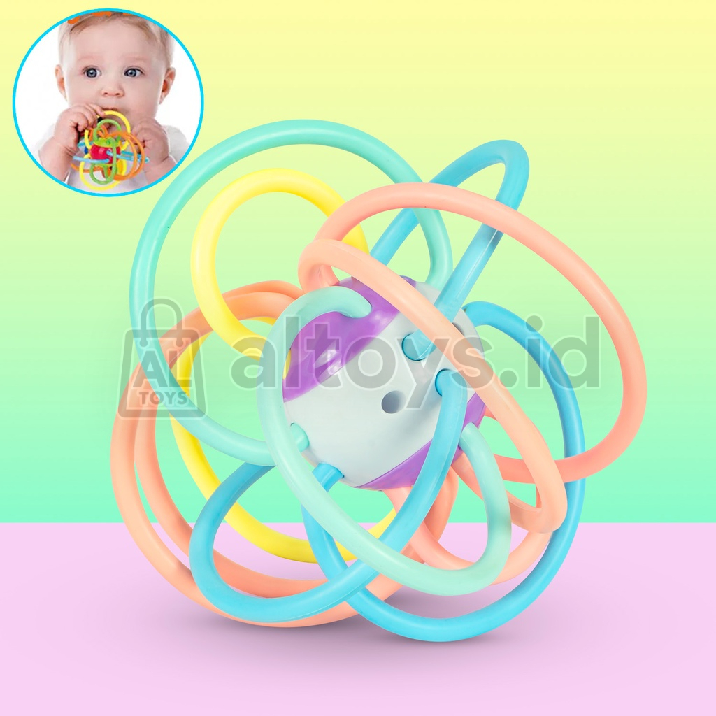 Mainan Gigitan Bayi Bola Manhattan Teether Bayi - Baby Rattle Toys Wholesale YB14