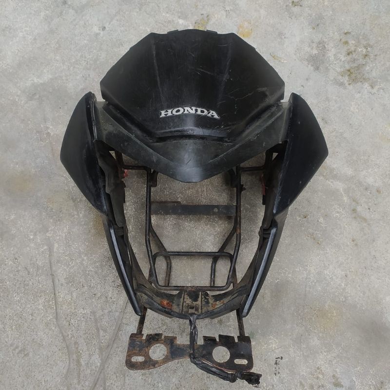 cover batok lampu depan plus breket honda megapro new monoshock original copotan motor murah