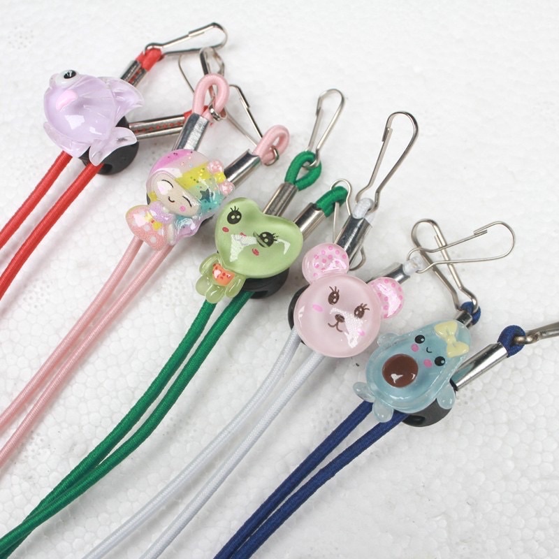 Kalung Tali masker ANAK karakter motif lucu / konektor hijab anak lanyard masker stopper strap mask