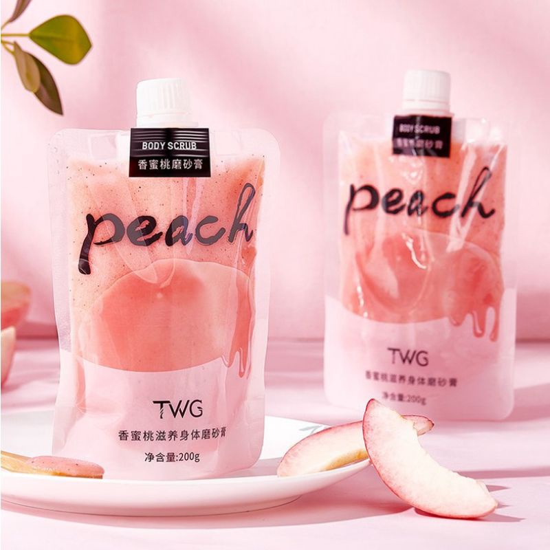 BODY SCRUB TWG PEACH SCRUB BADAN BBODY SCRUB