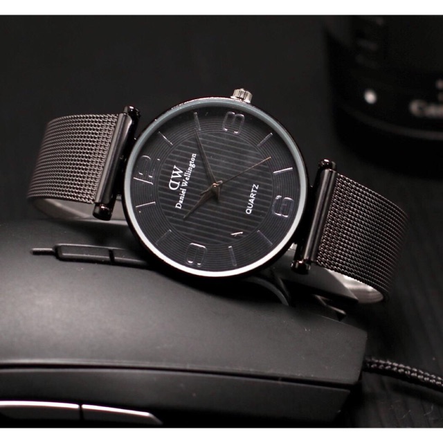 Jam Tangan Unisex DW tali rantai pasir plat angka