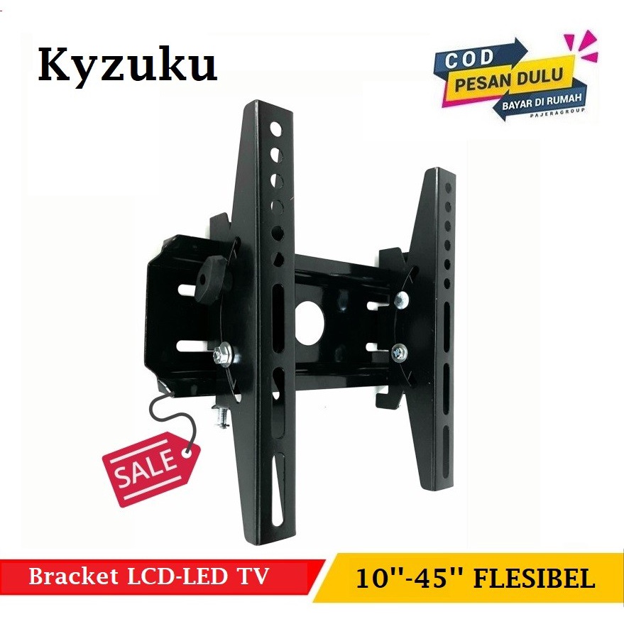 Bracket TV LCD/LED Kyzuku Bracket TV 10''-45'' Flesibel Bahan Tebal-HITAM