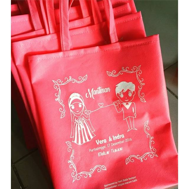  SOUVENIR TAS WEDDING  ULANG TAHUN NIKAHAN NON KEMAS 