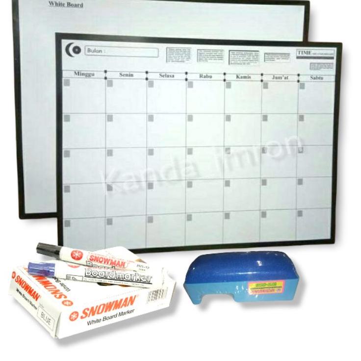 

D@X // paket whiteboard gulung(bulak balik)+ spidol + penghapus //Best Product