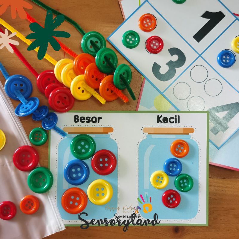 

Paket aktivitas Kancing Mainan edukasi