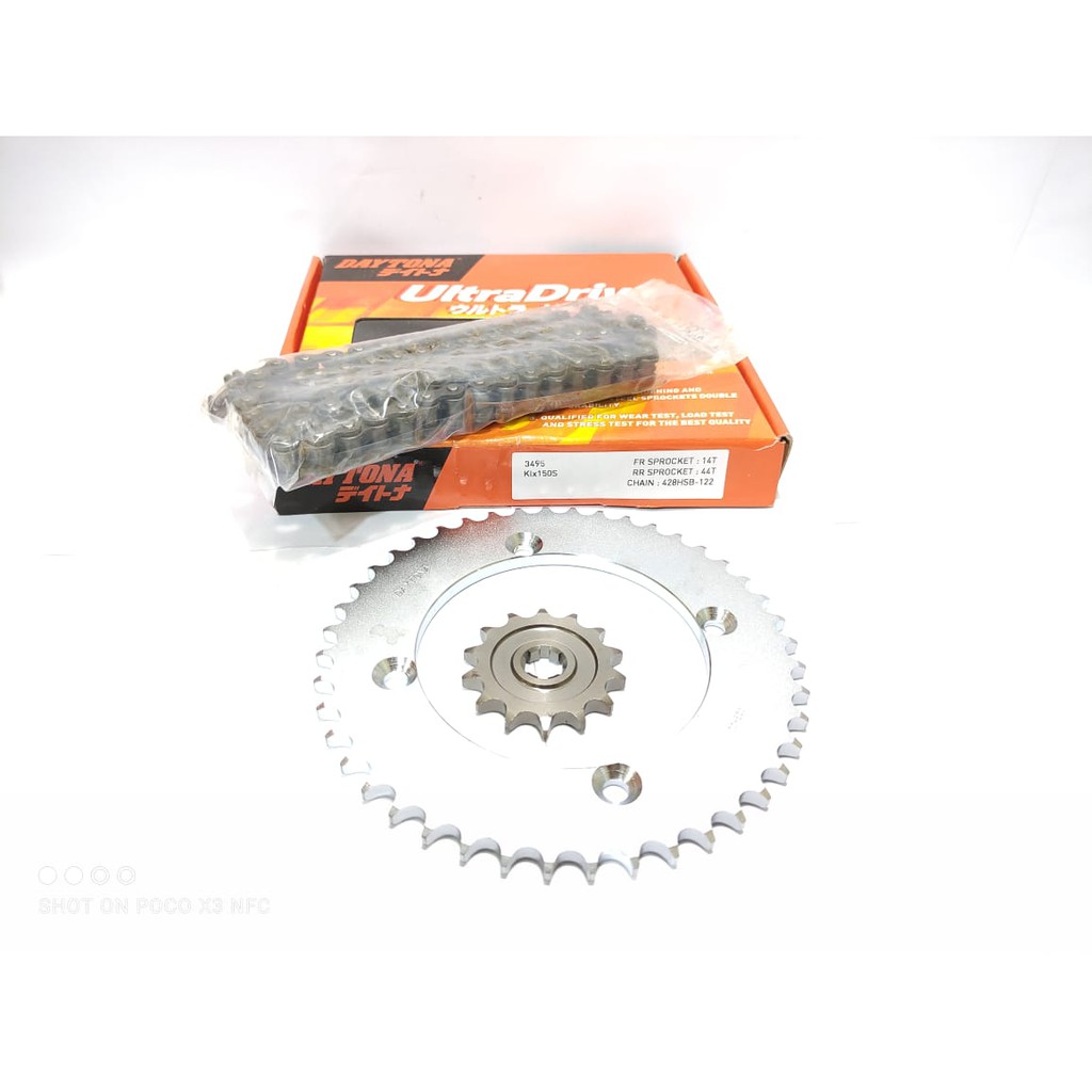 GEARSET GIRSET CHAINKIT GEAR GIR SET RANTAI KLX 150S DAYTONA JPN 3495