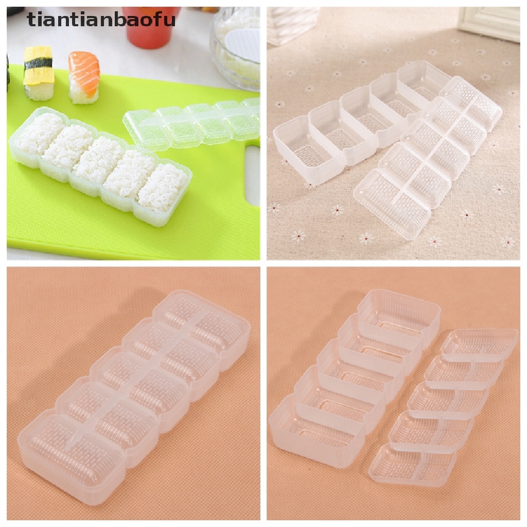 Cetakan Nasi Nigiri Sushi 5 Roll Anti Lengket Gaya Jepang