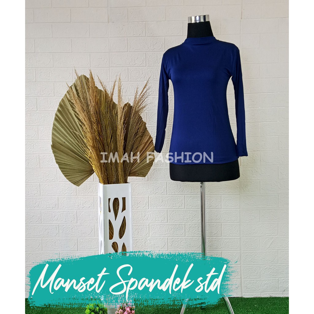 BAJU ATASAN WANITA POLOS BAHAN SPANDEK MANSET BAJU SPANDEK LENGAN PANJANG MURAH BISA COD