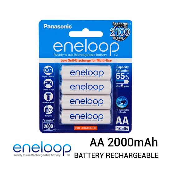 Baterai Eneloop Panasonic AA 2000mAh Isi 4 Pcs/ AAA 800mAh isi 4pcs original