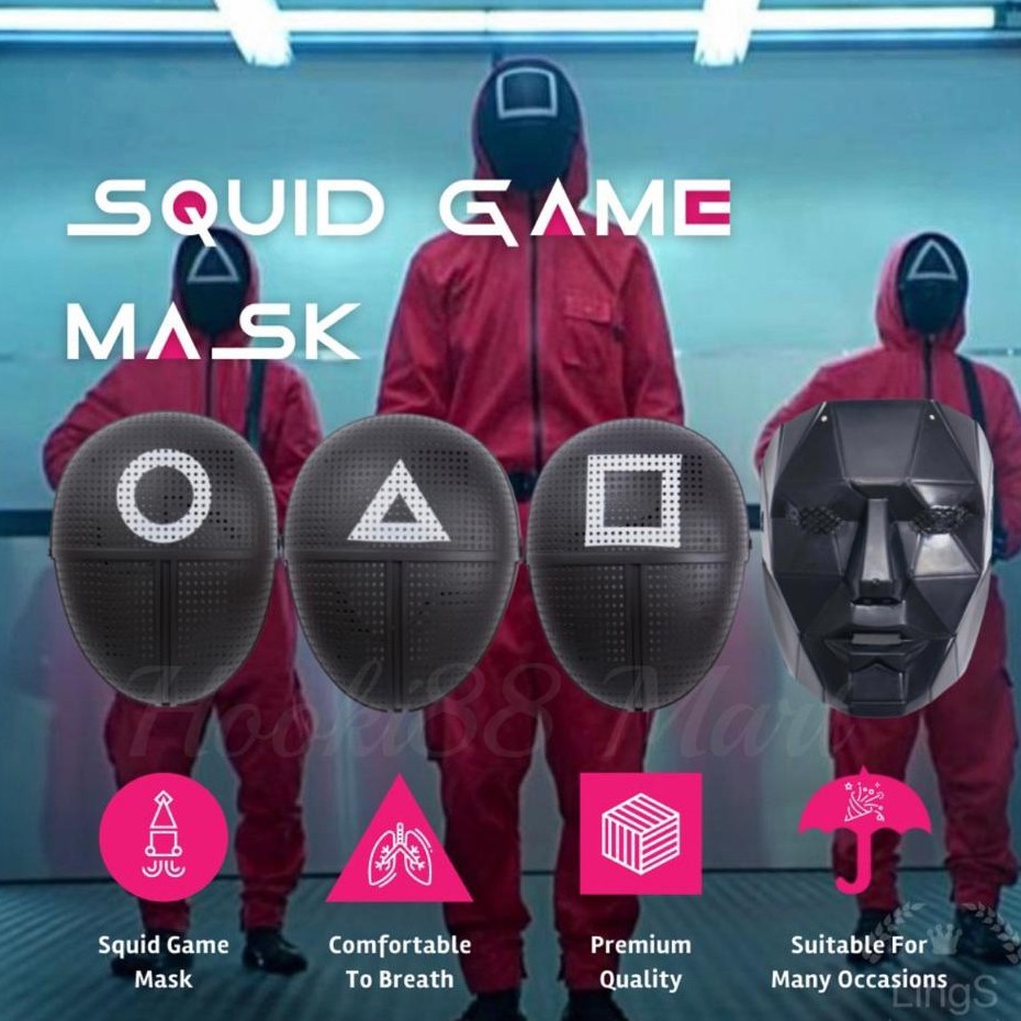 MASKER SQUID GAME [PREMIUM] / TOPENG SQUID GAME [PREMIUM] / SQUID GAME MASK [PREMIUM] / HALLOWEN MASK