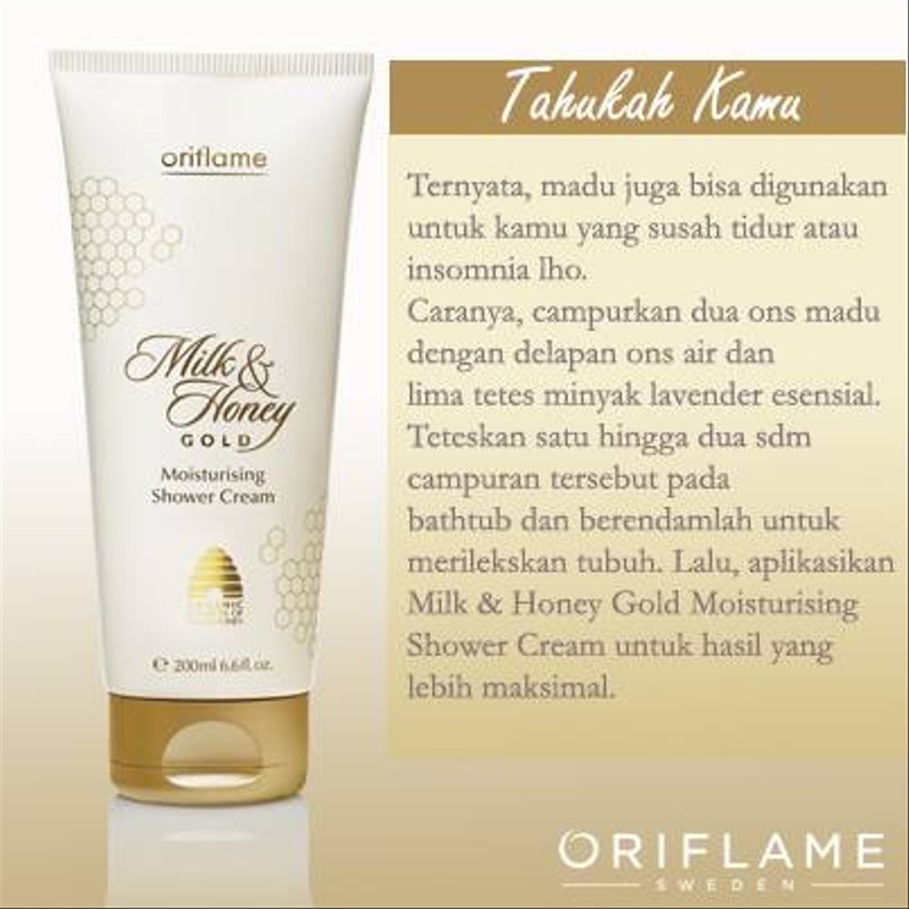 milk and honey gold moisturising hand cream oriflame