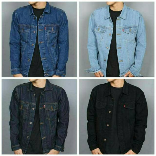 Jeket Levis Cowok Style Pria masa Kini Trending Bahan Premium