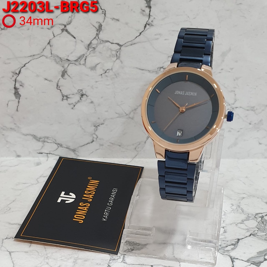 JAM TANGAN WANITA JONAS JASMIN TANGGAL AKTIF/ Jam Tangan Wanita Fashion Jonas Jasmin HL 9890 Tanggal Aktif / JAM TANGAN WANITA,JONAS JASMIN,Type=JJ2203,ORIGINAL.