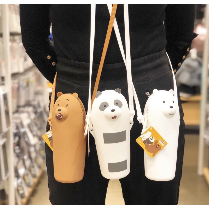 CROSSBODY BAG MINISO WE BARE BEARS SLINGBAG TAS SELEMPANG WBB NEW ARRIVAL SILICONE