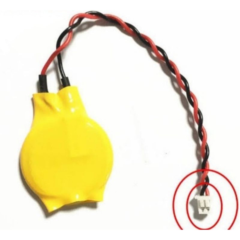 BATTERY CMOS BIOS LAPTOP NOTEBOOK CR2032 SOKET KABEL / 2 KABEL - 3 VOLT 2 PIN