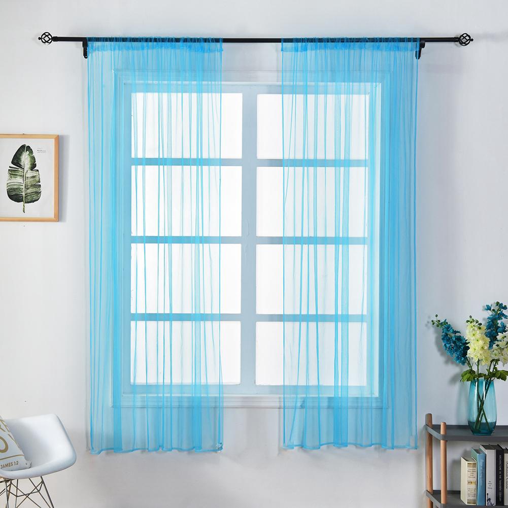 1x1 5m Blackout Window Curtains Tulle Blinds Sheer For Living Room