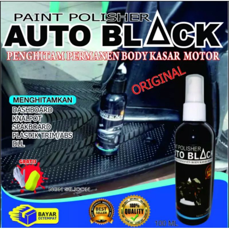 PROMOSI TERLARIS AUTO BLACK PENGHITAM BODY MOTOR PERMANEN SPREY 100 ML