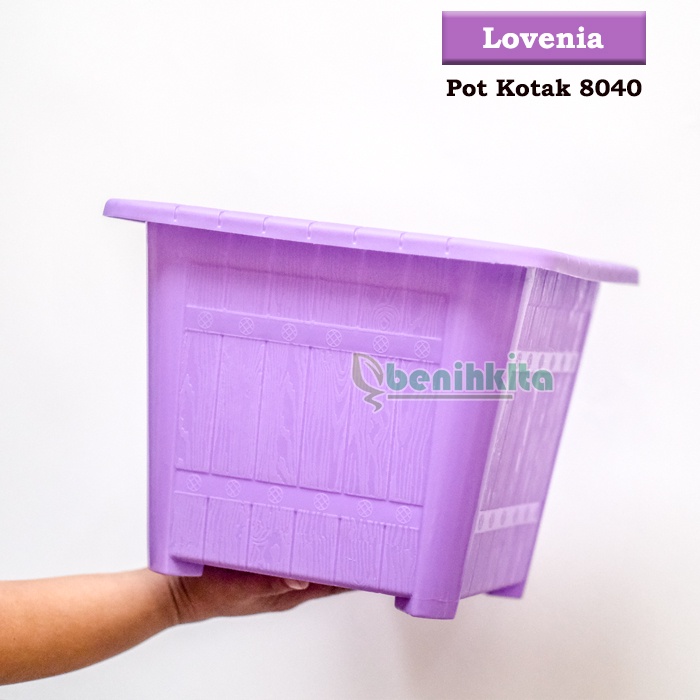 Pot Tanaman-Bunga Kotak Warna 40 Motif Kayu (Lovenia)